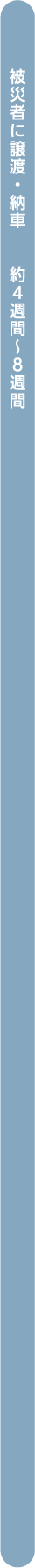 被災者に譲渡・納車　　約４週間〜８週間